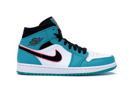 Air Jordan 1 Mid South Beach Turbo Green Black Hyper Pink Orange Peel 852542-306