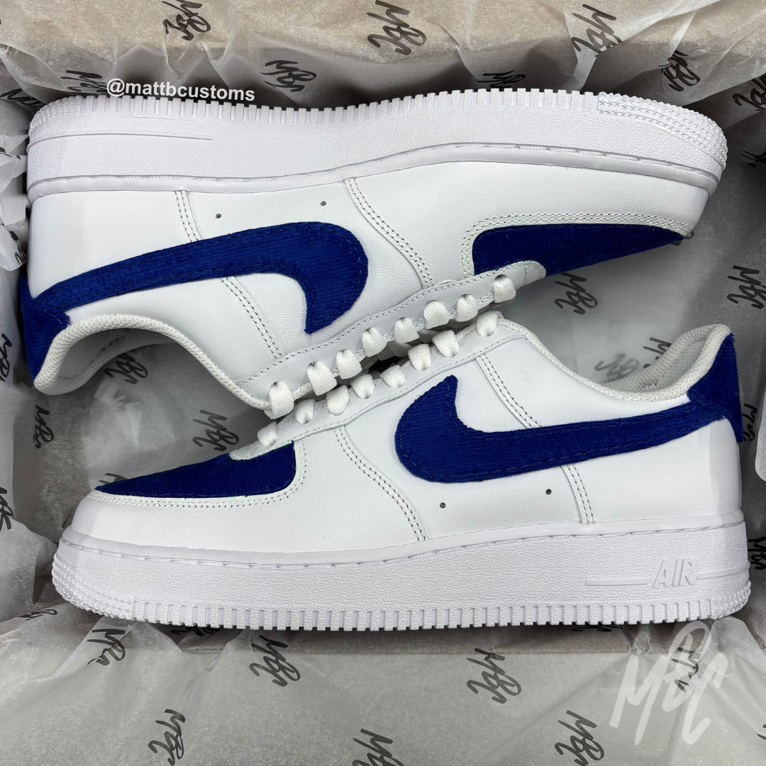 Blue Corduroy- Air Force 1 Custom | UK7