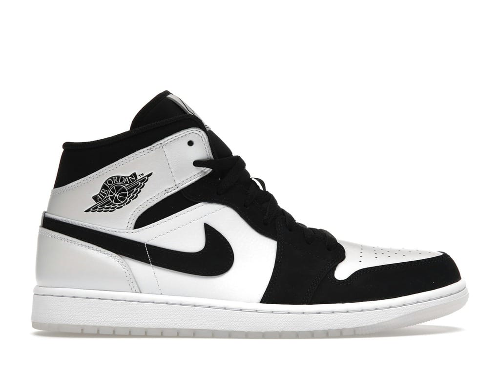 Jordan 1 Mid Diamond Shorts DH6933-100 White/Black Sneakers