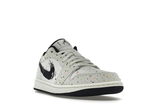 Air Jordan 1 Low Brushstroke DM3528-100 Natural/Black-Multi Sneakers