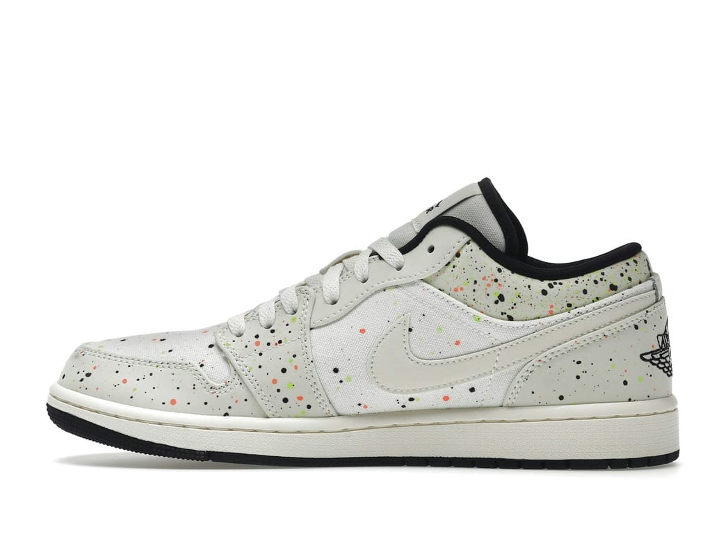 Air Jordan 1 Low Brushstroke DM3528-100 Natural/Black-Multi Sneakers