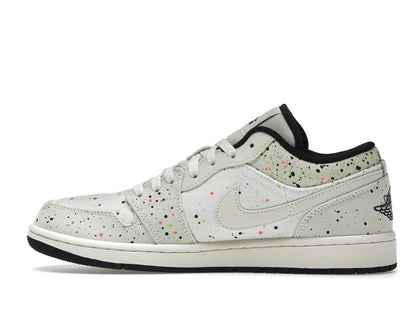Air Jordan 1 Low Brushstroke DM3528-100 Natural/Black-Multi Sneakers