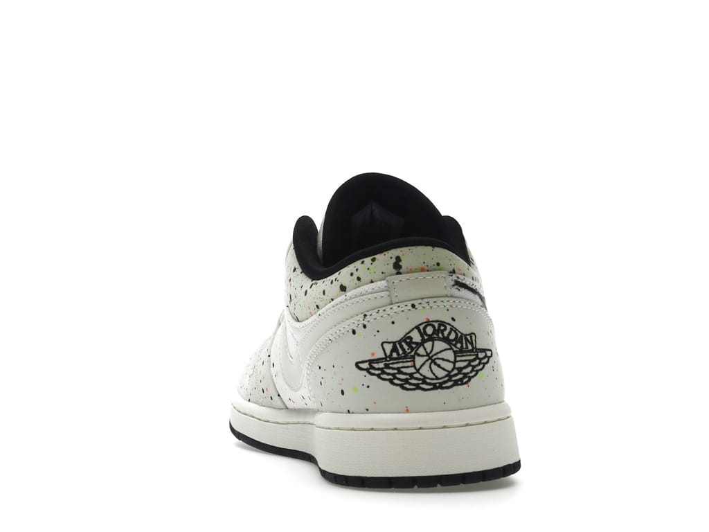 Air Jordan 1 Low Brushstroke DM3528-100 Natural/Black-Multi Sneakers