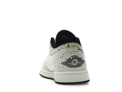 Air Jordan 1 Low Brushstroke DM3528-100 Natural/Black-Multi Sneakers