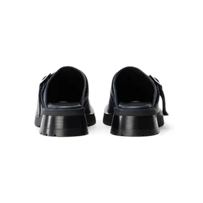 Miista Aroa Buckled Mules (Navy)