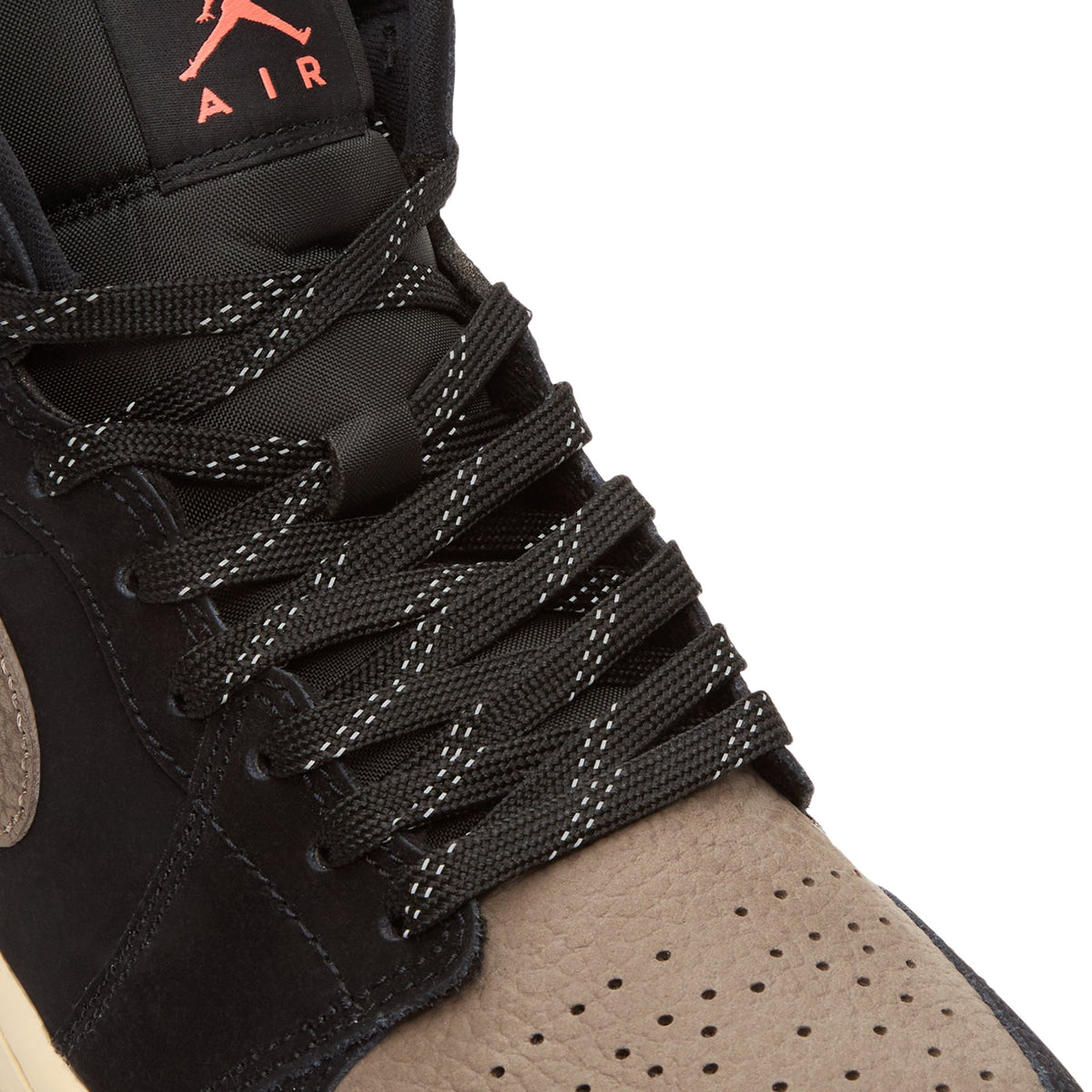 Jordan Air Jordan 1 Mid Se ( Black/Olive Grey-Lt Wild Mango)