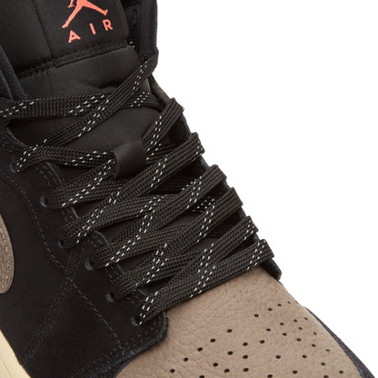 Jordan Air Jordan 1 Mid Se ( Black/Olive Grey-Lt Wild Mango)