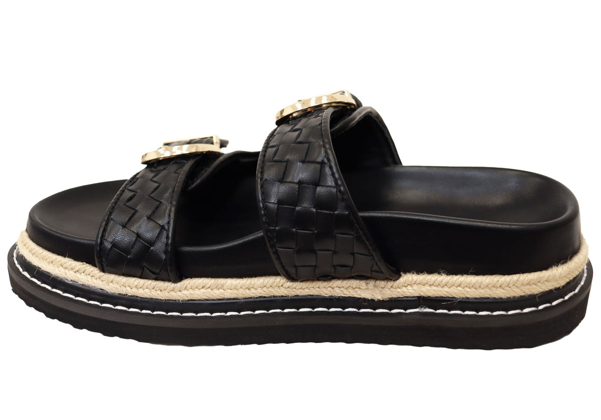 Billini Anastasia Womens Comfortable Platform Slides Sandals