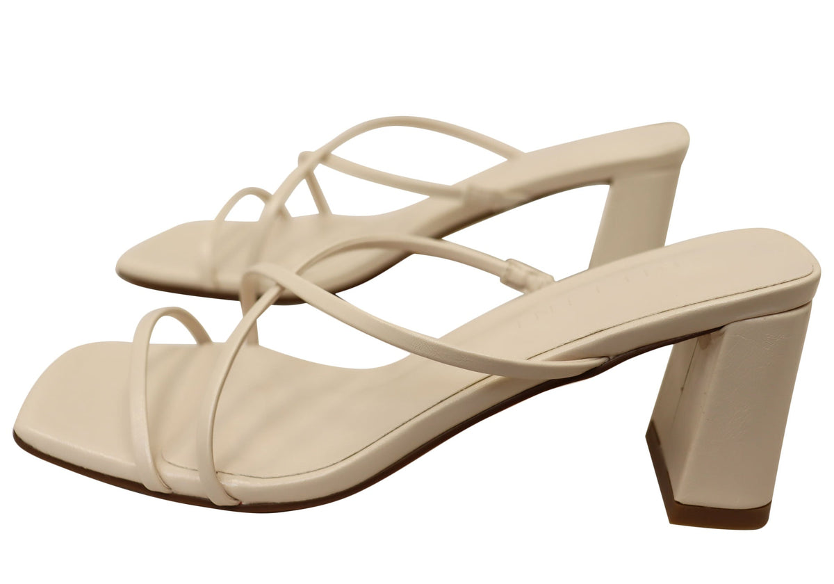 Billini Harlene Womens Comfortable Heeled Slides Sandals