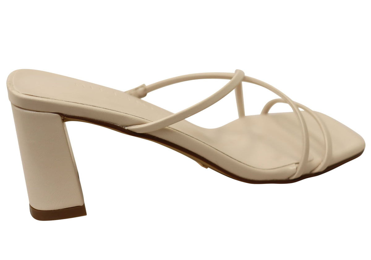 Billini Harlene Womens Comfortable Heeled Slides Sandals