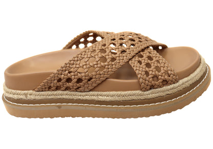 Billini Atzi Womens Comfortable Platform Slides Sandals