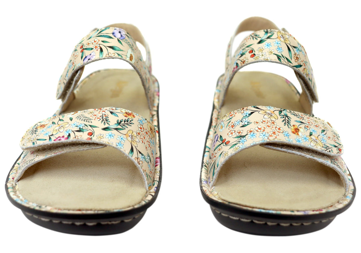 Alegria Verona Womens Comfortable Leather Sandals Summer Thyme