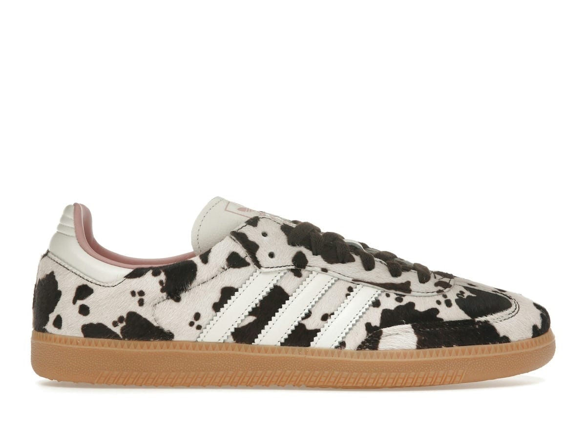 adidas Samba OG Cow Print Women’s Sneakers Dark Brown Off White Gum