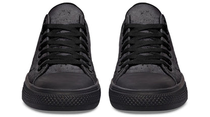 “No Pain No Gain” Gray Pattern Black Lowtop Sneaker