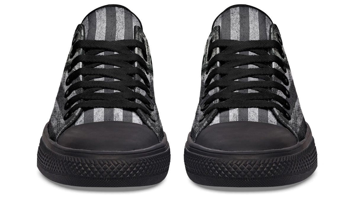 B&W American Skull Black Lowtop Sneaker