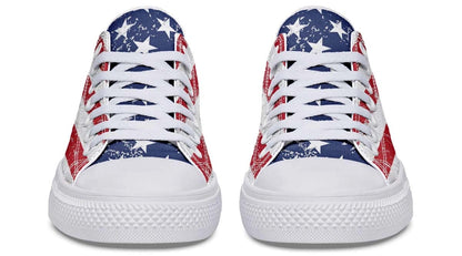 American Flag White Lowtop Sneaker