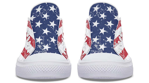 American Flag White Lowtop Sneaker