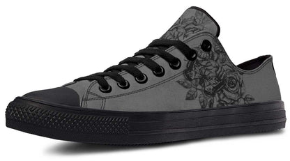 Moth and Rose Black Lowtop Sneaker