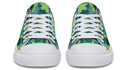Moss Camo Pattern White Lowtop Sneaker