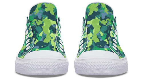 Moss Camo Pattern White Lowtop Sneaker