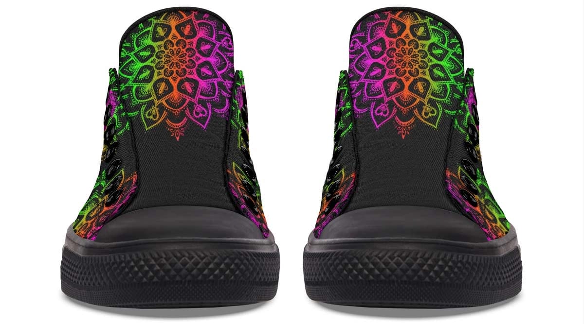 Mandala Skull Rainbow Color Pattern Lowtop Sneaker