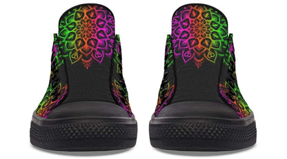 Mandala Skull Rainbow Color Pattern Lowtop Sneaker