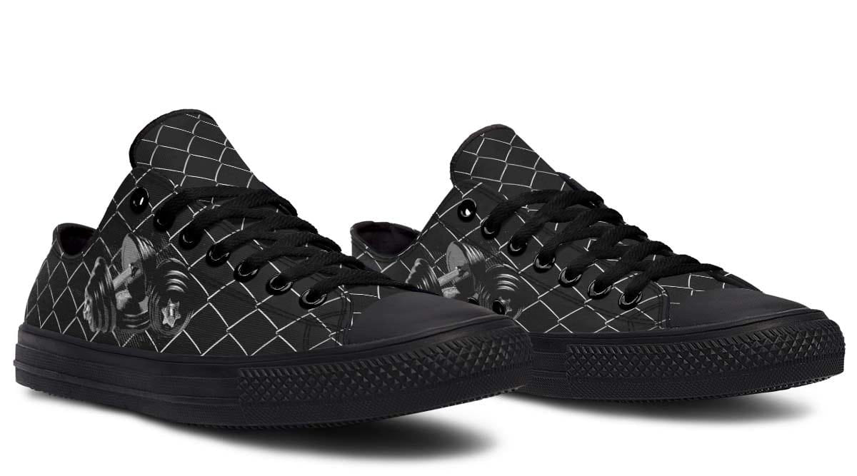Net Pattern with Dumbbell Lowtop Sneaker
