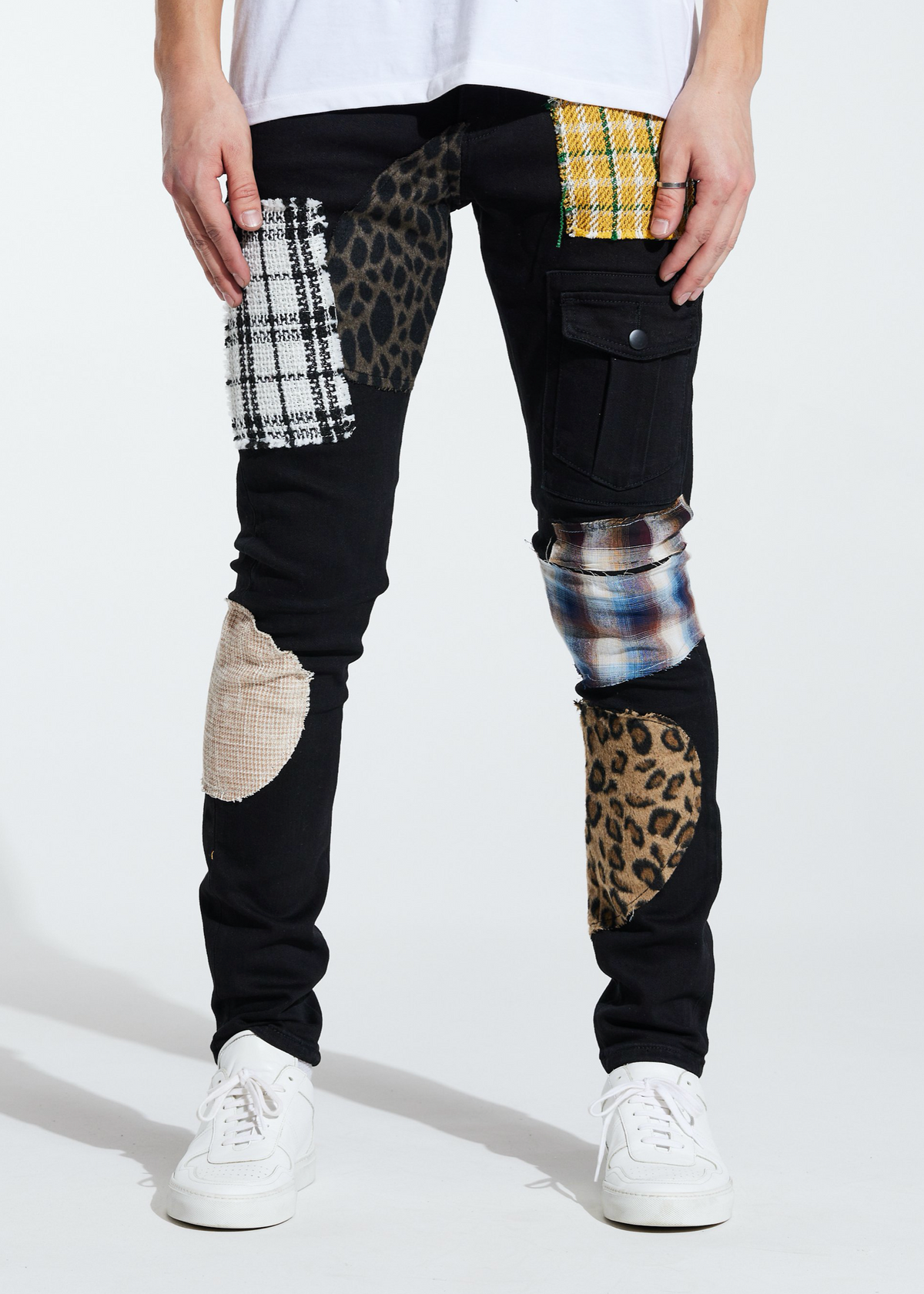 Embellish Trey Cargo Denim (Black)