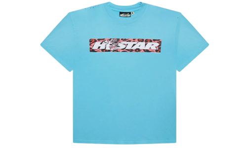 Hellstar Box Logo T-Shirt Blue