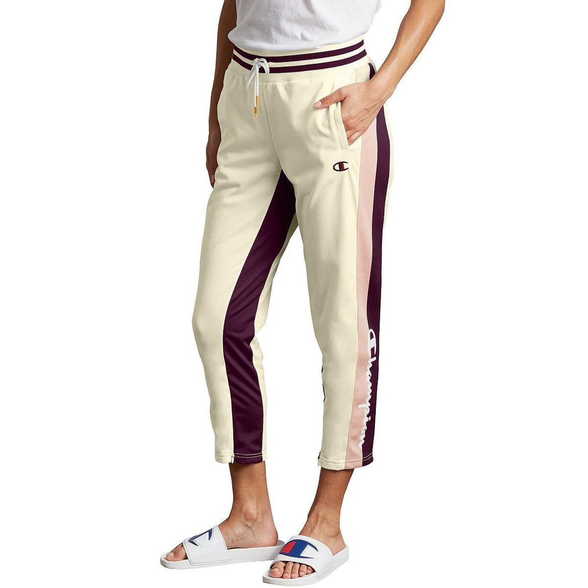 Champion Track Pant Slim Leg Chalk White Women ML497-550303-1QF