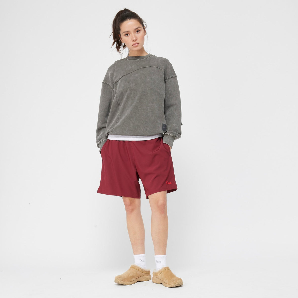 Dime Classic Shorts Burgundy