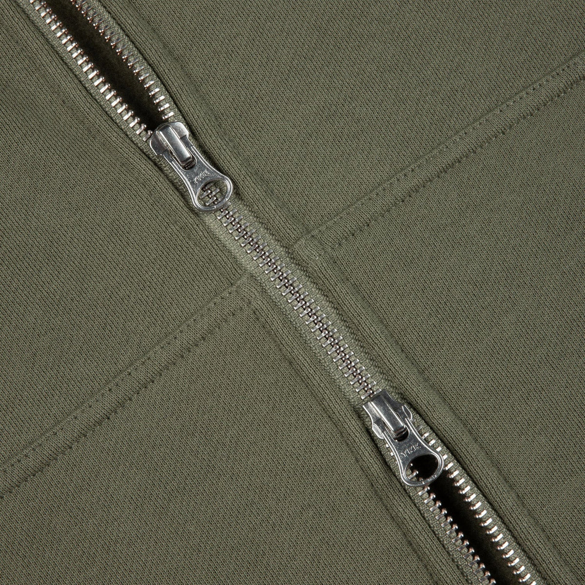 Dime Men Cursive Small Logo Zip-Hoodie Army Green
