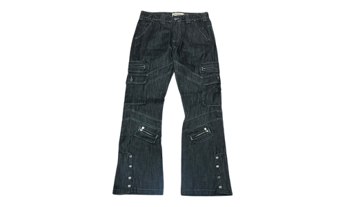 Godspeed Rockstar Flare Raw Black Cargo Pants