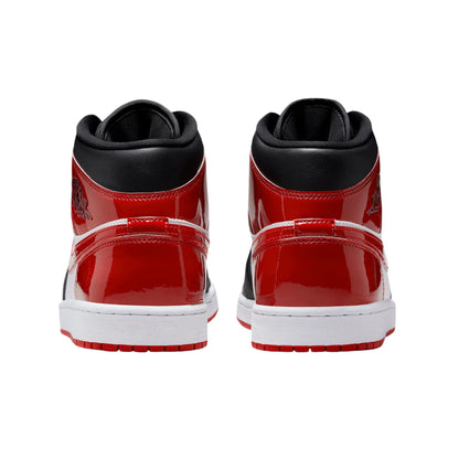 Nike Air Jordan 1 Mid Se Patent Bred Toe